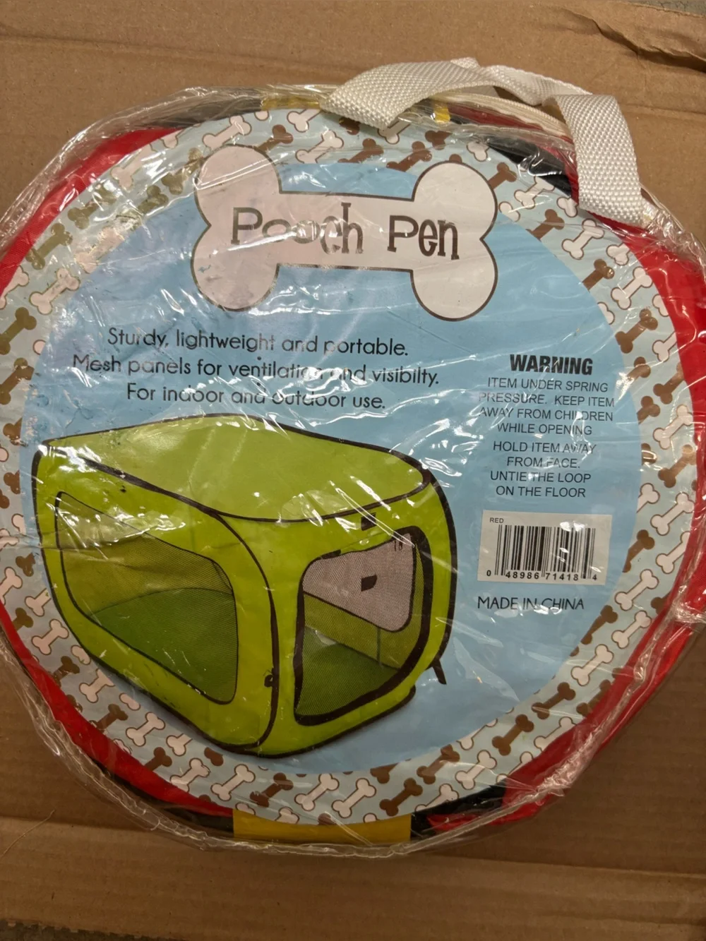 Portable Dog Playpen - Red